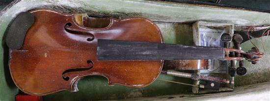A quarter size childs violin